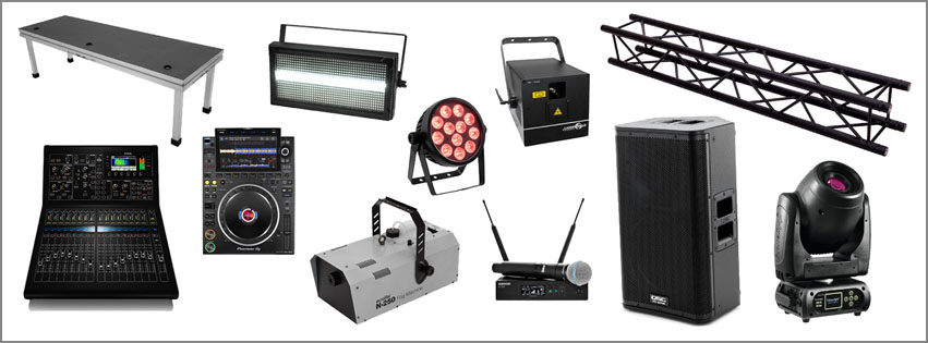 Stage equipment: Pro Sound-Video-Lighting